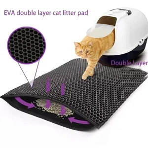 Doppellagige Katzenstreu Matte Wasserdicht Wabenfang Pad Waschbar Katzentoi Bo-
