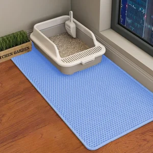 HCY&WLD Katzenstreu Matte, Waben doppellagige Katzenstreu Fangmatte, Wasser...-