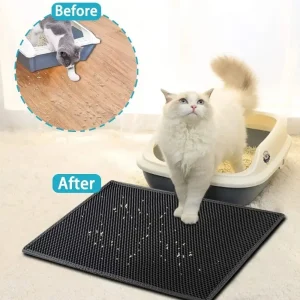 Doppellagige Katzenstreu Matte Falle Waben Weich Wasserdicht Katzenstreu Matte-