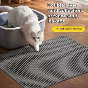 Doppellagige Katzenstreu Matte Wasserdicht Falle Waben Weich Urinfest Pad-