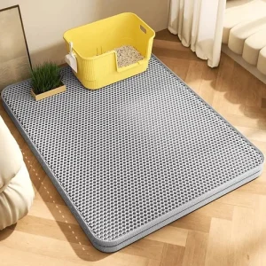 Katzenklo Matte Doppellagig Wasserdicht Katzentoilette Fangmatte Waschbar Rutschfest-