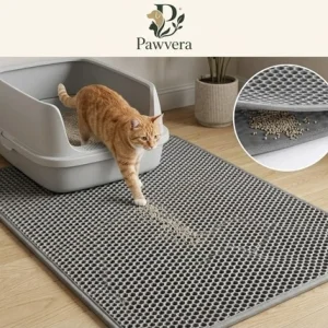 Doppellagige Katzenstreu Matte 55x75CM Wabenfang Wasserdicht-