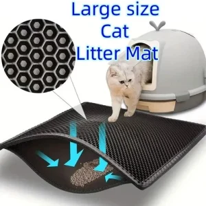 Katze Katzenstreu Matte Falle Waben Doppellagiges Design Wasserdicht 24x15 Zoll-